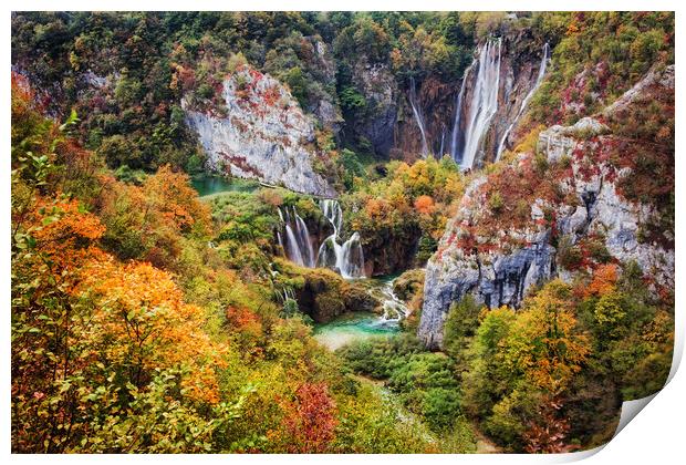 Plitvice Lakes National Park in Croatia Print by Artur Bogacki
