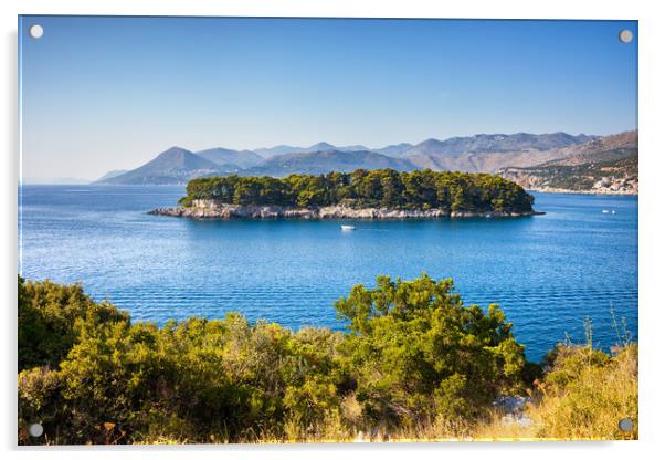 Island of Daksa on Adriatic Sea in Croatia Acrylic by Artur Bogacki