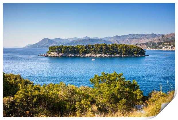 Island of Daksa on Adriatic Sea in Croatia Print by Artur Bogacki