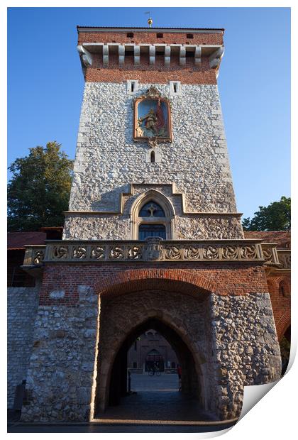 St Florian Gate in Krakow Print by Artur Bogacki