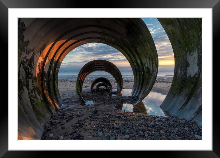 Mary's Shell Thornton Cleveleys At Sunset Close Up Framed Mounted Print by Jonathan Thirkell