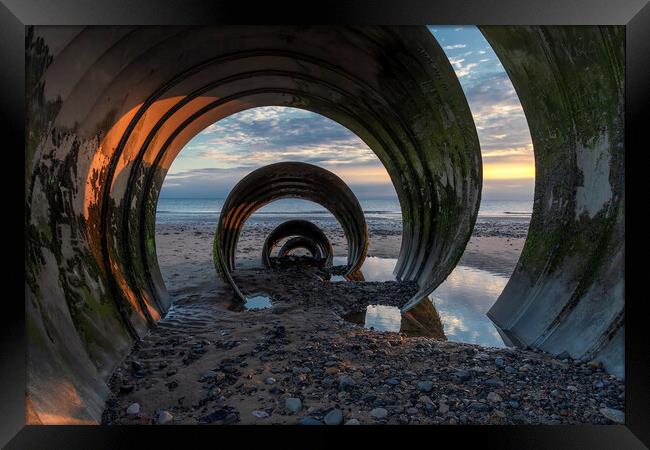 Mary's Shell Thornton Cleveleys At Sunset Close Up Framed Print by Jonathan Thirkell