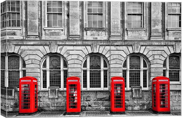 Red Telephone Boxes Canvas Print by Jason Connolly