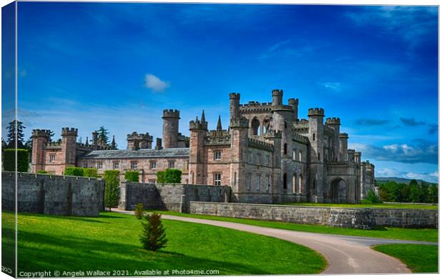 Castle Lowther on a sunny day Canvas Print by Angela Wallace