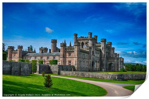 Castle Lowther on a sunny day Print by Angela Wallace