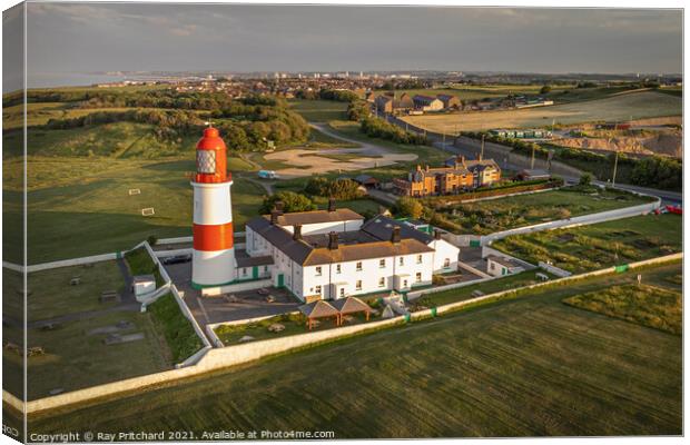 Souter Lighthouse  Canvas Print by Ray Pritchard