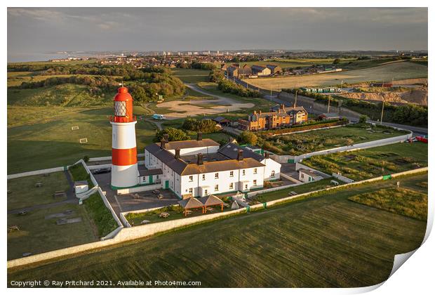 Souter Lighthouse  Print by Ray Pritchard