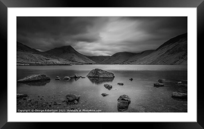 A moody Wast Water Framed Mounted Print by George Robertson