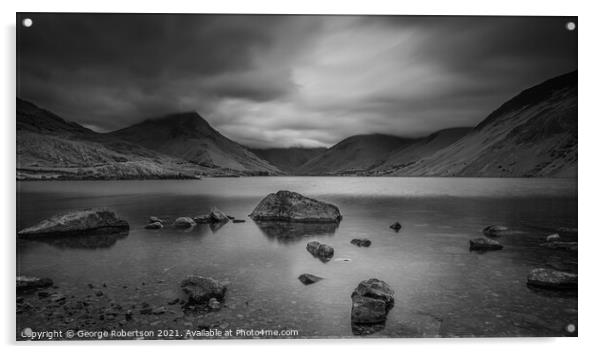 A moody Wast Water Acrylic by George Robertson
