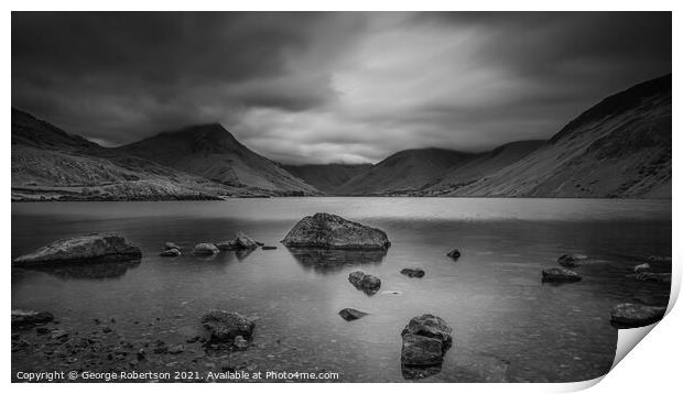A moody Wast Water Print by George Robertson