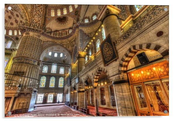 Istanbul Blue Mosque  Acrylic by David Pyatt