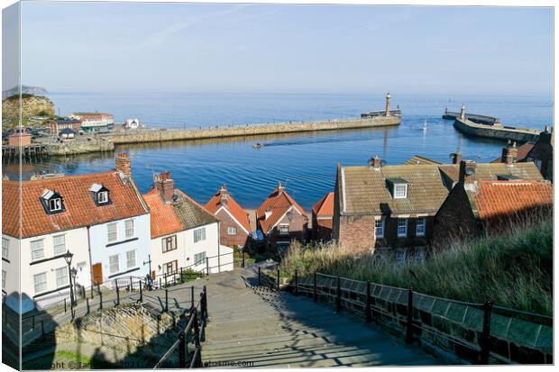 Whitby Harbour, North Yorkshire Canvas Print by Ian Miller