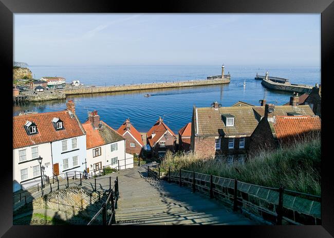 Whitby Harbour, North Yorkshire Framed Print by Ian Miller