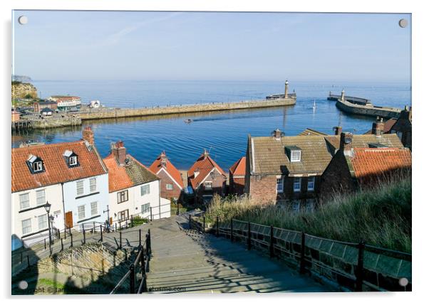 Whitby Harbour, North Yorkshire Acrylic by Ian Miller