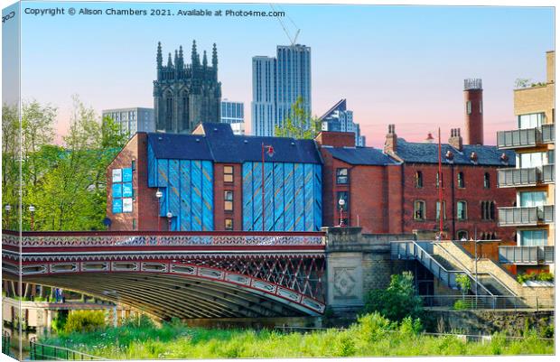 Leeds Crown Point Bridge Canvas Print by Alison Chambers