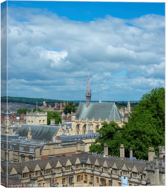 Exeter College Oxford Canvas Print by Cliff Kinch