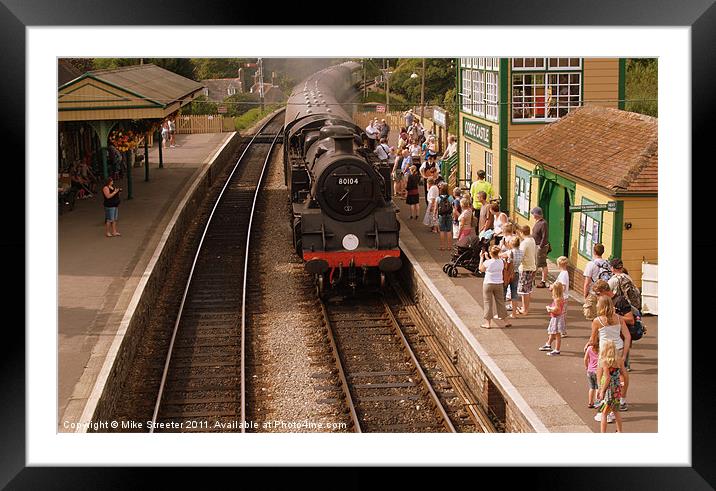 Corfe Castle station Framed Mounted Print by Mike Streeter