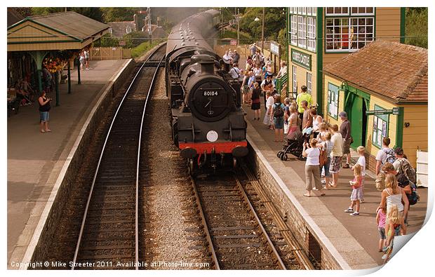 Corfe Castle station Print by Mike Streeter