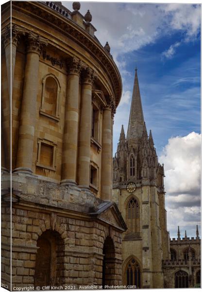 University Church of St Mary the Virgin Oxford Canvas Print by Cliff Kinch