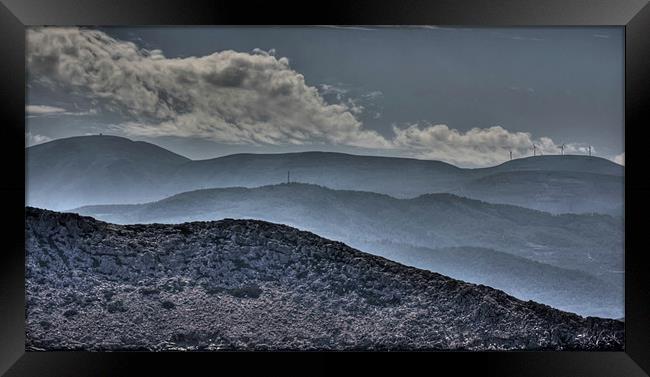 Mountains of Rhodes Framed Print by Tom Gomez