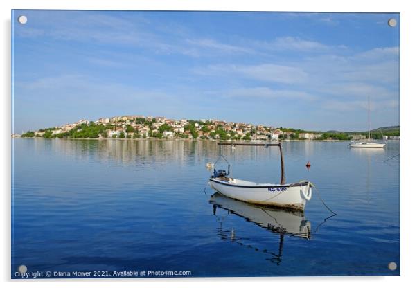 Rogoznica Bay Calm waters Croatia Acrylic by Diana Mower
