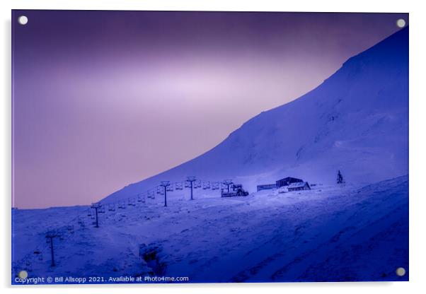 Glencoe lift. Acrylic by Bill Allsopp