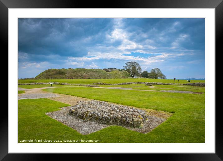 Old Sarum cathedral foundations. Framed Mounted Print by Bill Allsopp