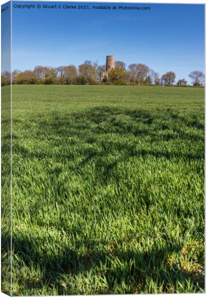 Racton Ruins Canvas Print by Stuart C Clarke