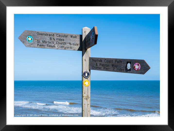 The Norfolk Coast Path Framed Mounted Print by Bill Allsopp