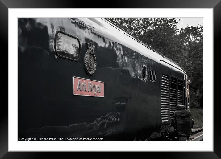 Waiting for the Signal at Oakworth station Framed Mounted Print by Richard Perks