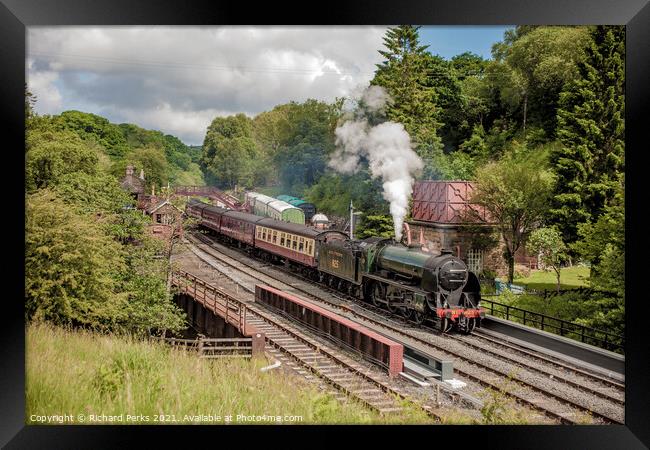 Letting off steam at Goathland Framed Print by Richard Perks