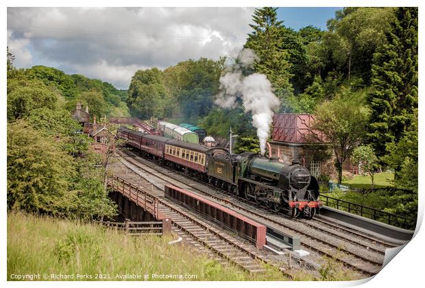 Letting off steam at Goathland Print by Richard Perks