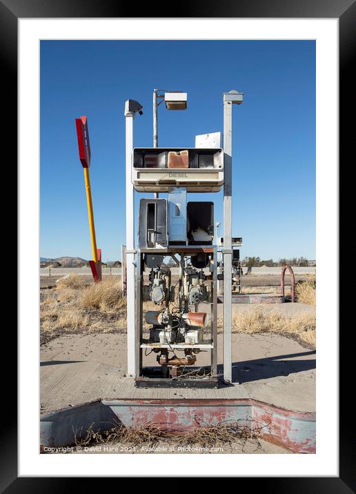 Diesel Pump Framed Mounted Print by David Hare