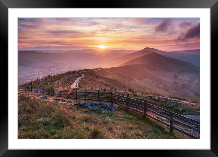 Summer solstice sunrise 2021 Framed Mounted Print by John Finney