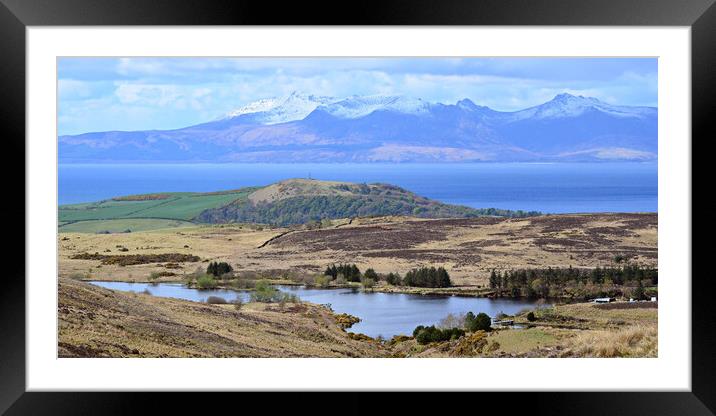 Fairlie moor view of Arran Framed Mounted Print by Allan Durward Photography