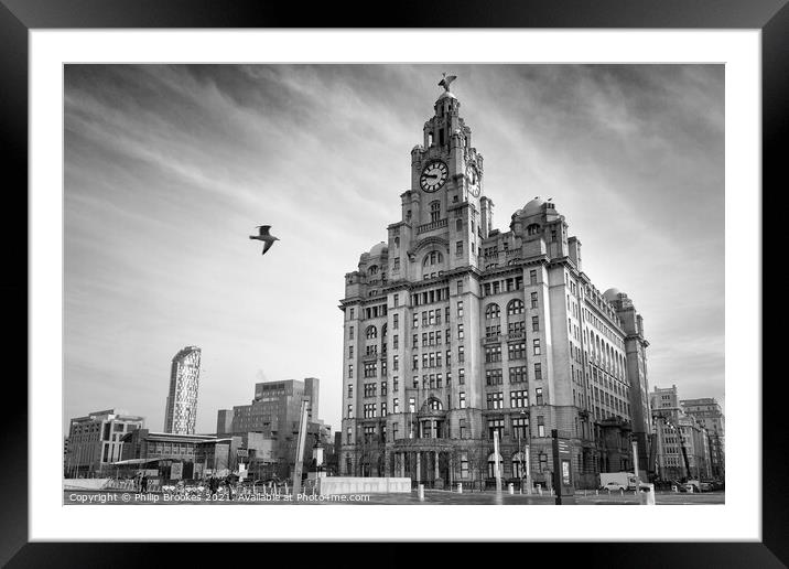 Liver Building Framed Mounted Print by Philip Brookes