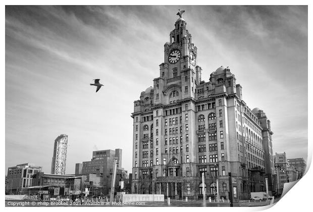 Liver Building Print by Philip Brookes