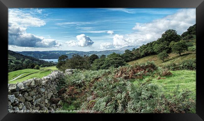 WINDERMERE FROM KIRKSTONE PASS Framed Print by David Ryland