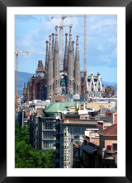 Sagrada Familia Barcelona Catalonia Spain Framed Mounted Print by Andy Evans Photos