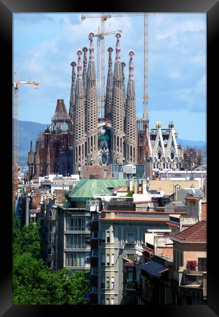 Sagrada Familia Barcelona Catalonia Spain Framed Print by Andy Evans Photos