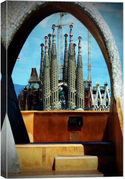 Sagrada Familia Cathedral Barcelona Catalonia Spain Canvas Print by Andy Evans Photos
