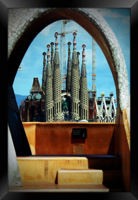 Sagrada Familia Cathedral Barcelona Catalonia Spain Framed Print by Andy Evans Photos