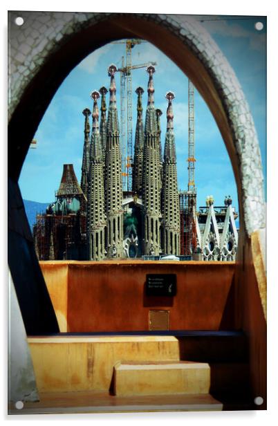 Sagrada Familia Cathedral Barcelona Catalonia Spain Acrylic by Andy Evans Photos