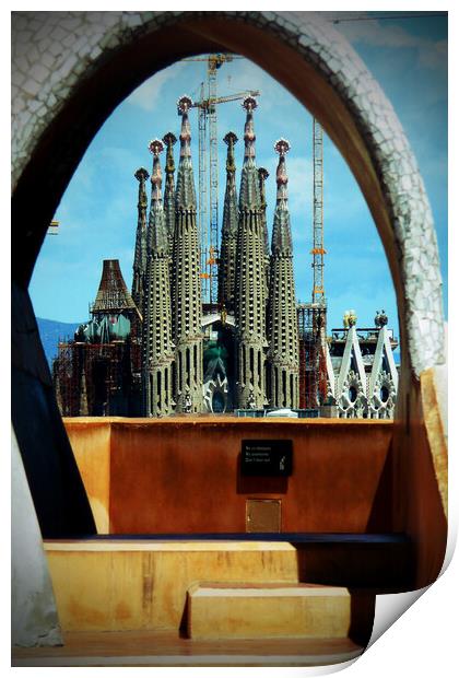 Sagrada Familia Cathedral Barcelona Catalonia Spain Print by Andy Evans Photos