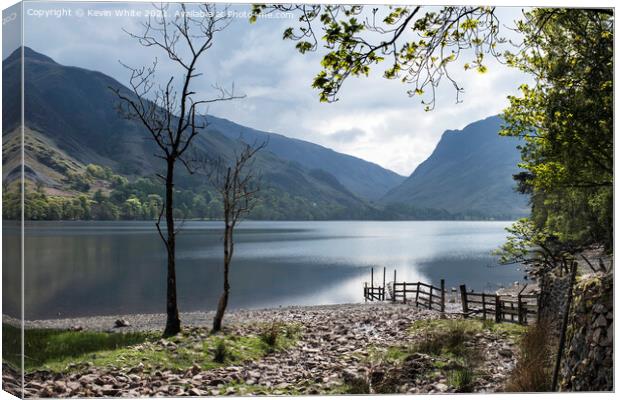 Calm waters of Buttermere Canvas Print by Kevin White