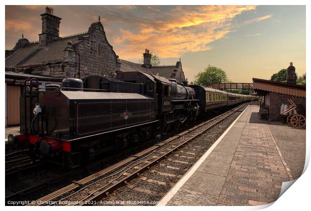 Steam train 1 Print by Christian Bridgwater