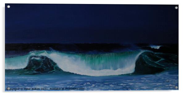 'Night breaker'. Painting in oils by Peter Bolton, 2005.  Acrylic by Peter Bolton