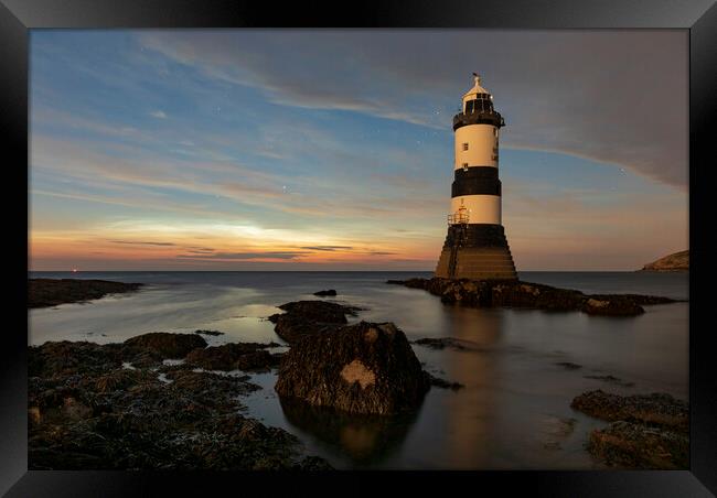 Noctilucent clouds at Penmon Framed Print by Rory Trappe