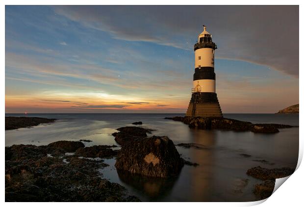 Noctilucent clouds at Penmon Print by Rory Trappe