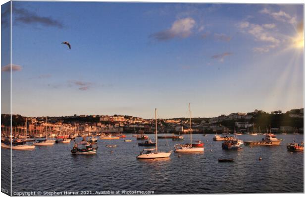 Evening Sun Brixham Canvas Print by Stephen Hamer